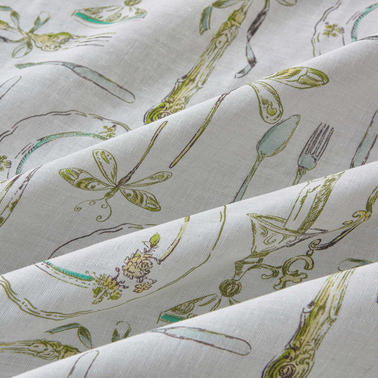 91家纺网 家纺一手货源 找家纺 金昱纺 2026新款全棉纯棉双层纱印花四件套 中世纪-绿