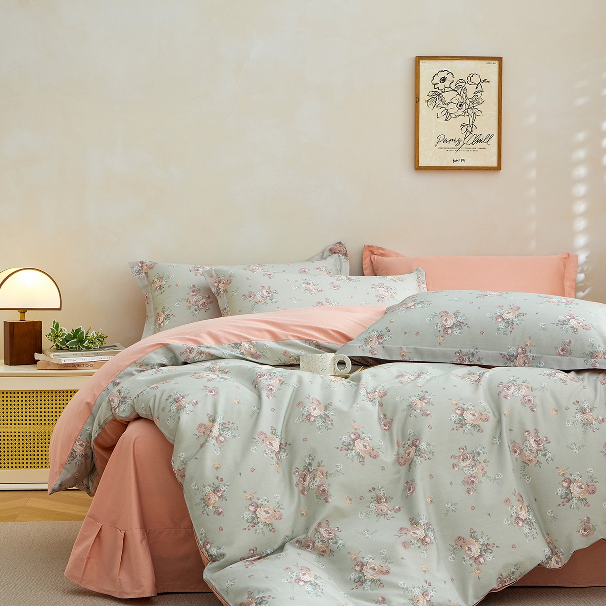 91家纺网 家纺一手货源 找家纺 （总）元元家居（元元被业） 2026新款全棉13372套件及单品【印花款】-三件套