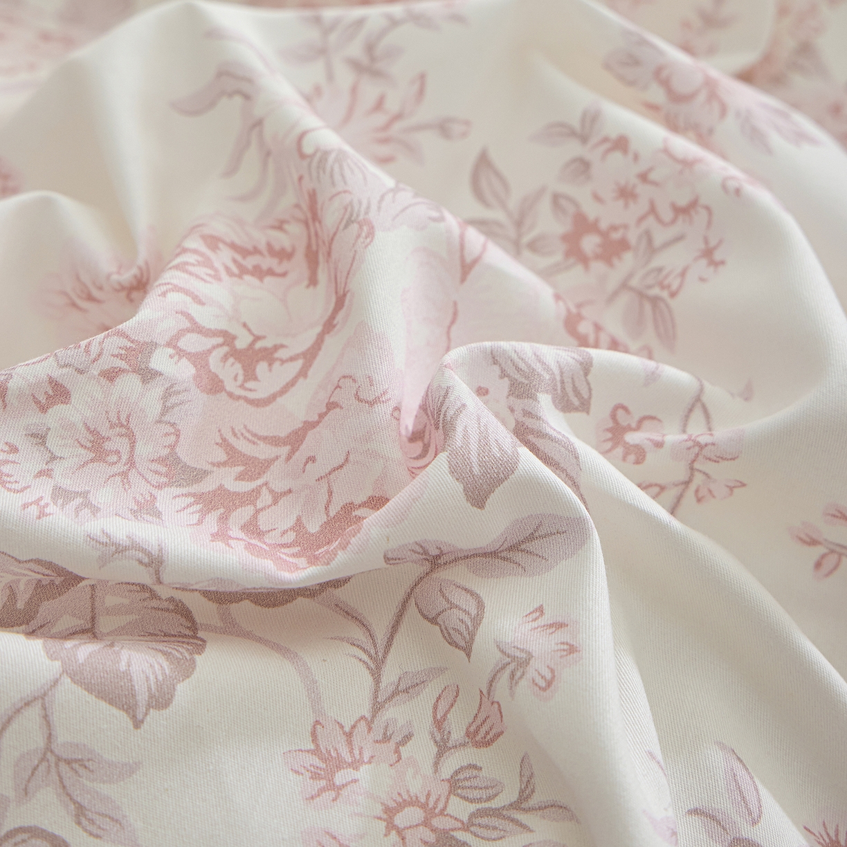 91家纺网 家纺一手货源 找家纺 元元家居（元元被业） 2026新款全棉13372套件及单品【印花款】-三件套 芙尔