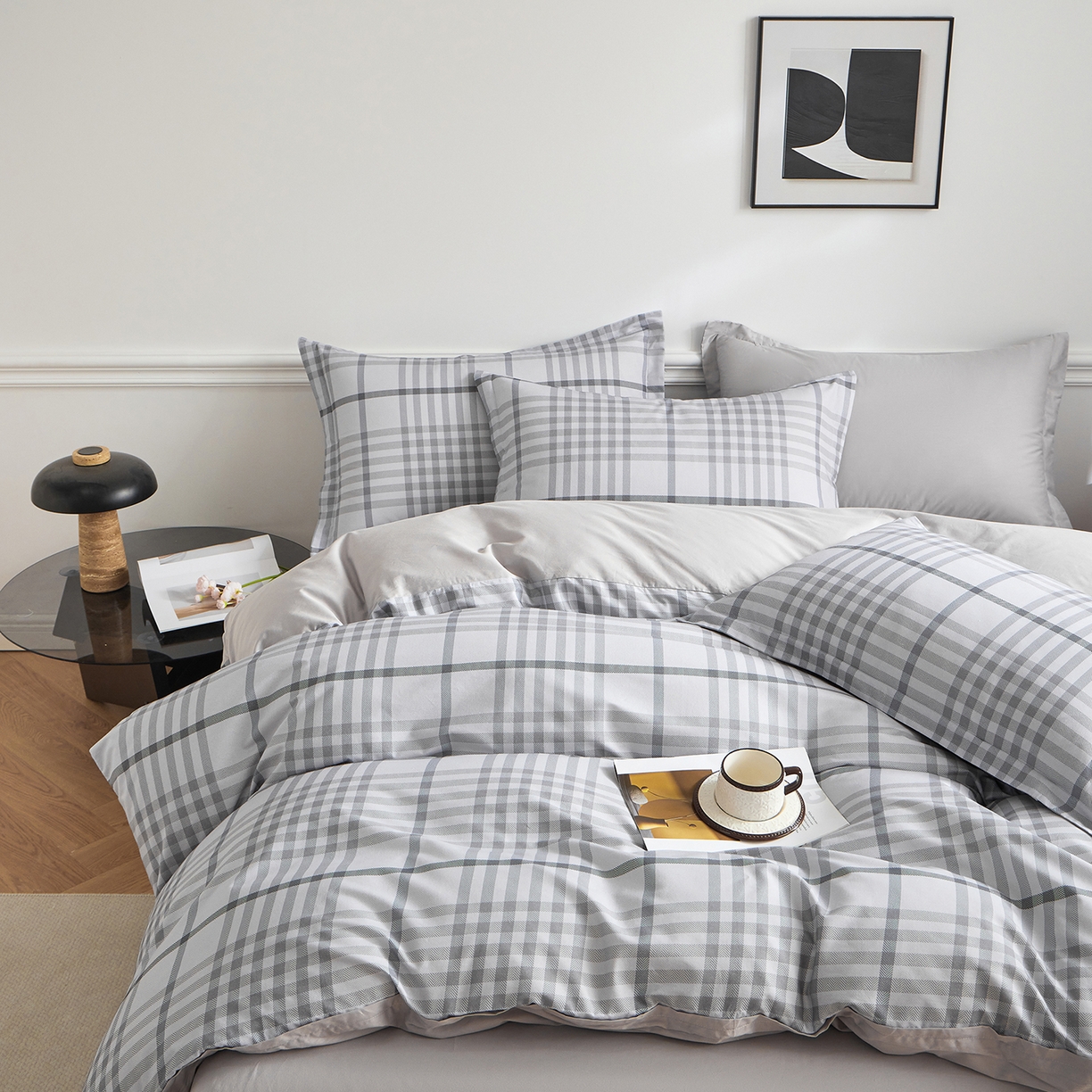 91家纺网 家纺一手货源 找家纺 元元家居（元元被业） 2026新款全棉13372套件及单品【印花款】-三件套 格调