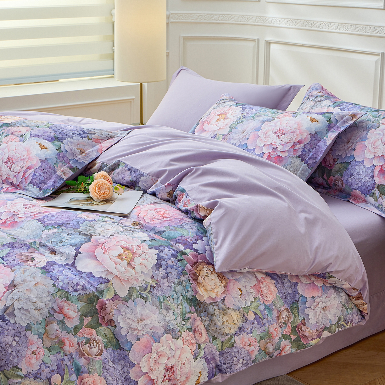 91家纺网 家纺一手货源 找家纺 元元家居（元元被业） 2026新款全棉13372套件及单品【印花款】-三件套 思思