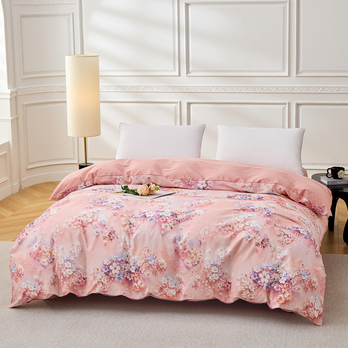 91家纺网 家纺一手货源 找家纺 元元家居（元元被业） 2026新款全棉13372套件及单品【印花款】-三件套 月棠