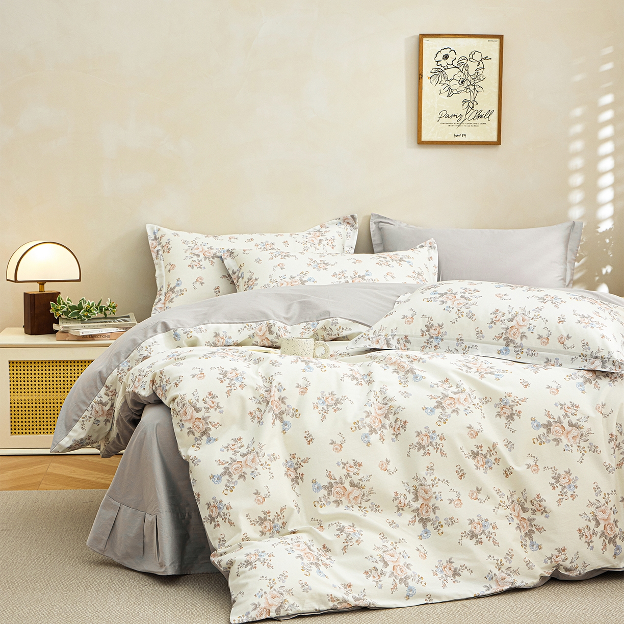 91家纺网 家纺一手货源 找家纺 （总）元元家居（元元被业） 2026新款全棉13372套件及单品【印花款】-四件套