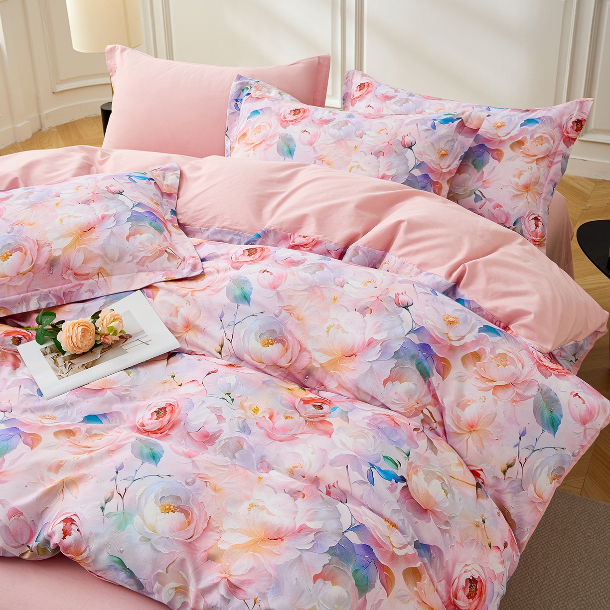 元元家居（元元被业） 2026新款全棉13372套件及单品【印花款】-四件套 凝珠