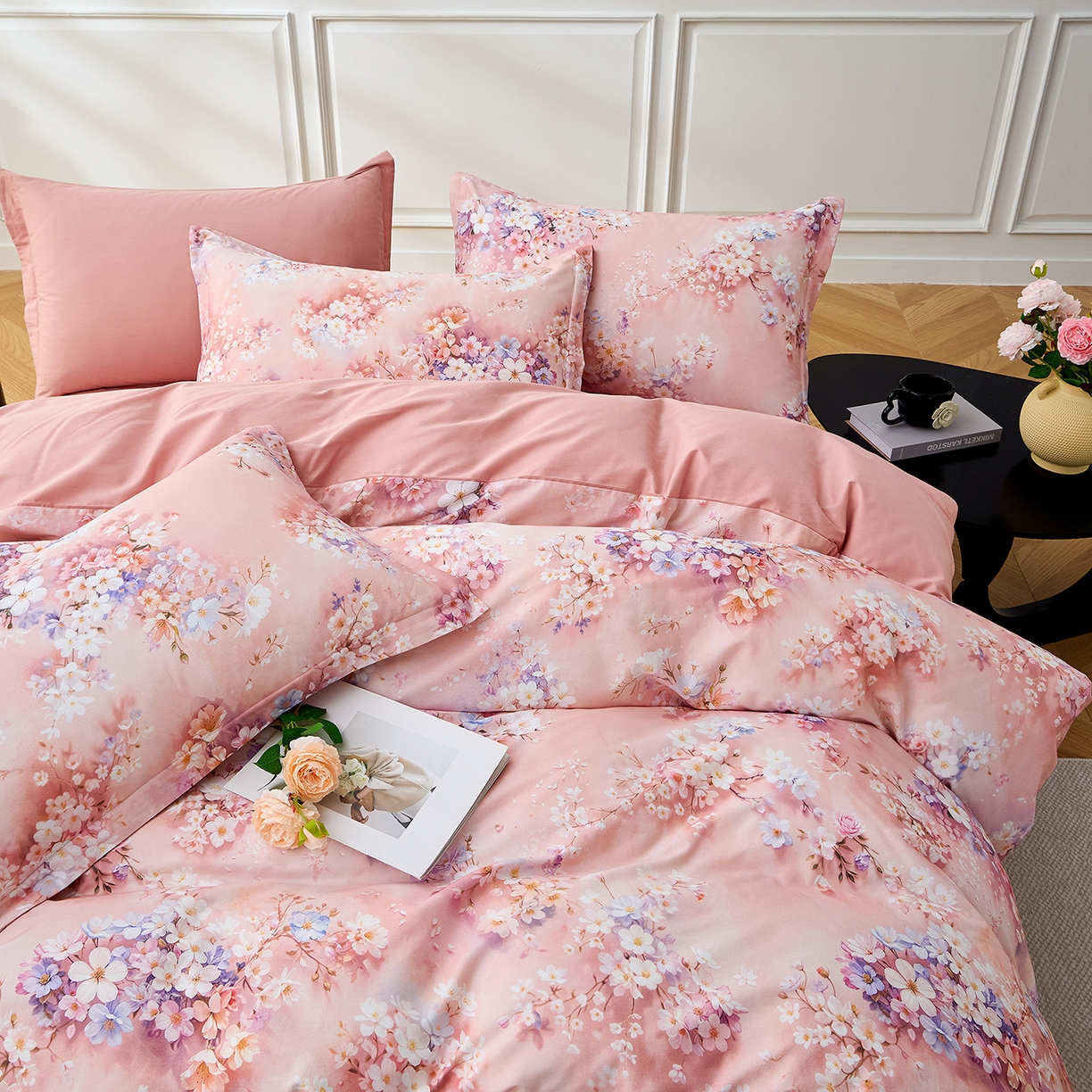 元元家居（元元被业） 2026新款全棉13372套件及单品【印花款】-四件套 月棠