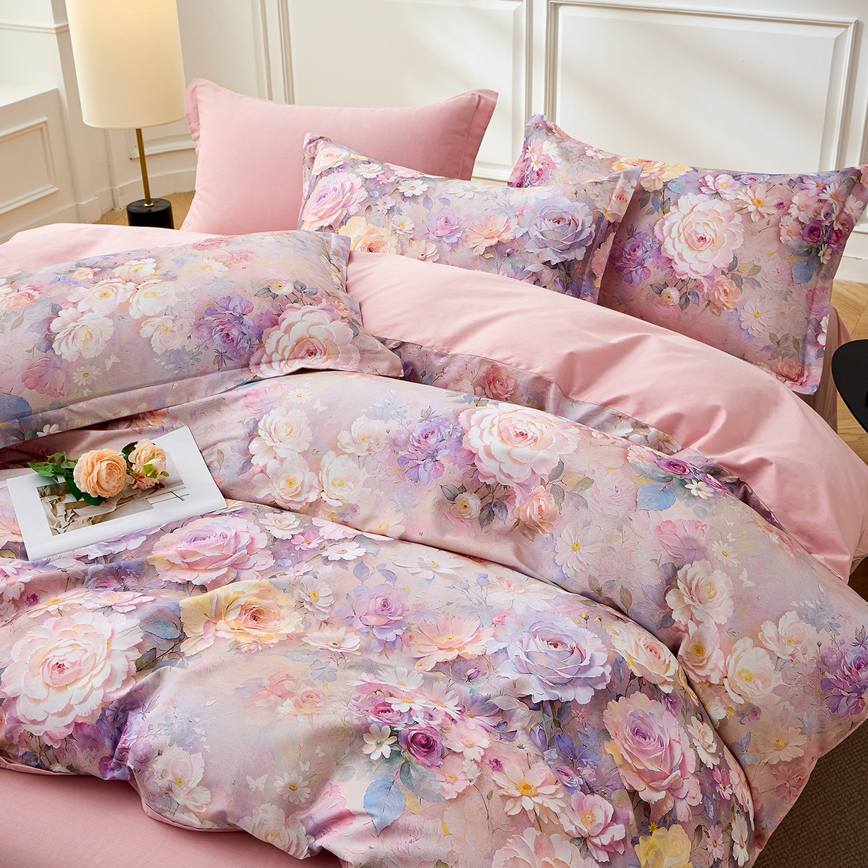 91家纺网 家纺一手货源 找家纺 元元家居（元元被业） 2026新款全棉13372套件及单品【印花款】-四件套 云樾