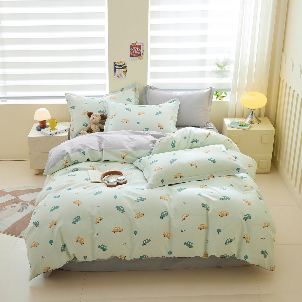 91家纺网 家纺一手货源 找家纺 （总）元元家居（元元被业） 2026新款全棉13372套件及单品【印花款】-被套夹棉四件套