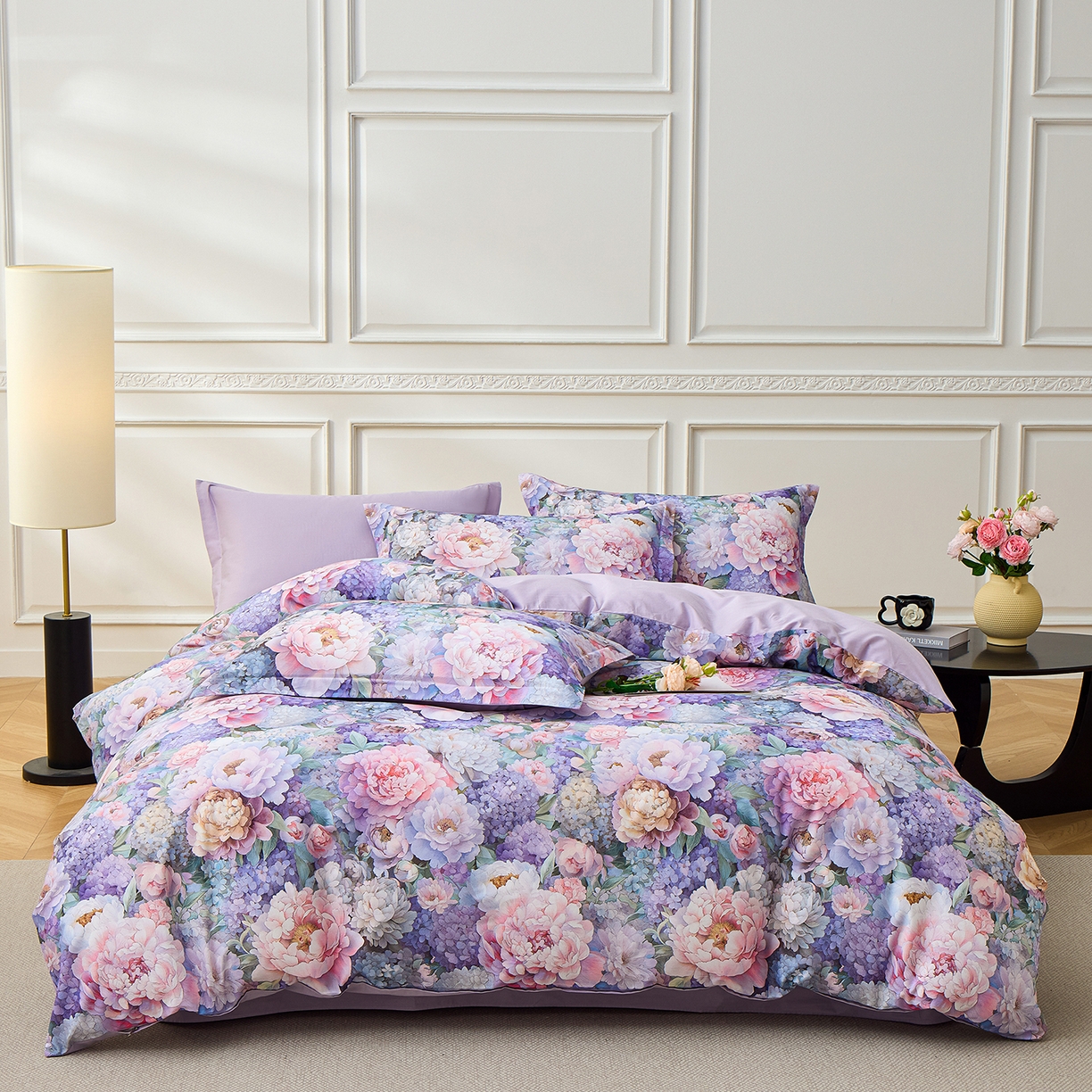 91家纺网 家纺一手货源 找家纺 元元家居（元元被业） 2026新款全棉13372套件及单品【印花款】-被套夹棉四件套 思思