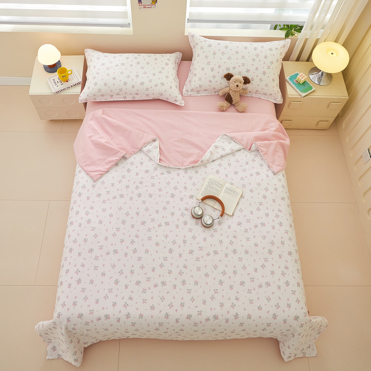 91家纺网 家纺一手货源 找家纺 （总）元元家居（元元被业） 2026新款全棉纯棉13372印花两用夏被夏凉被空调被四件套