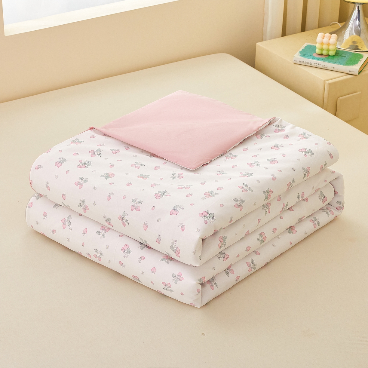 91家纺网 家纺一手货源 找家纺 （总）元元家居（元元被业） 2026新款全棉纯棉13372印花两用夏被夏凉被空调被四件套