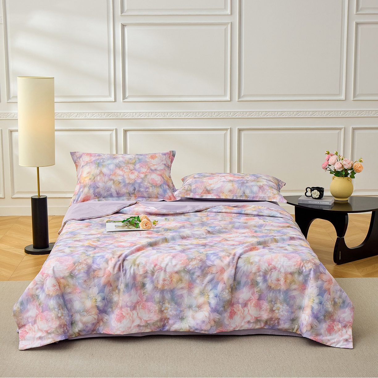 91家纺网 家纺一手货源 找家纺 （总）元元家居（元元被业） 2026新款全棉纯棉13372印花两用夏被夏凉被空调被四件套