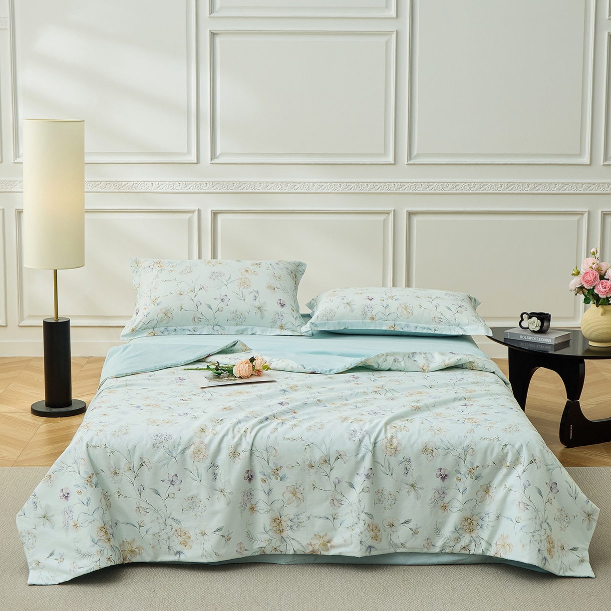 91家纺网 家纺一手货源 找家纺 （总）元元家居（元元被业） 2026新款全棉纯棉13372印花两用夏被夏凉被空调被四件套