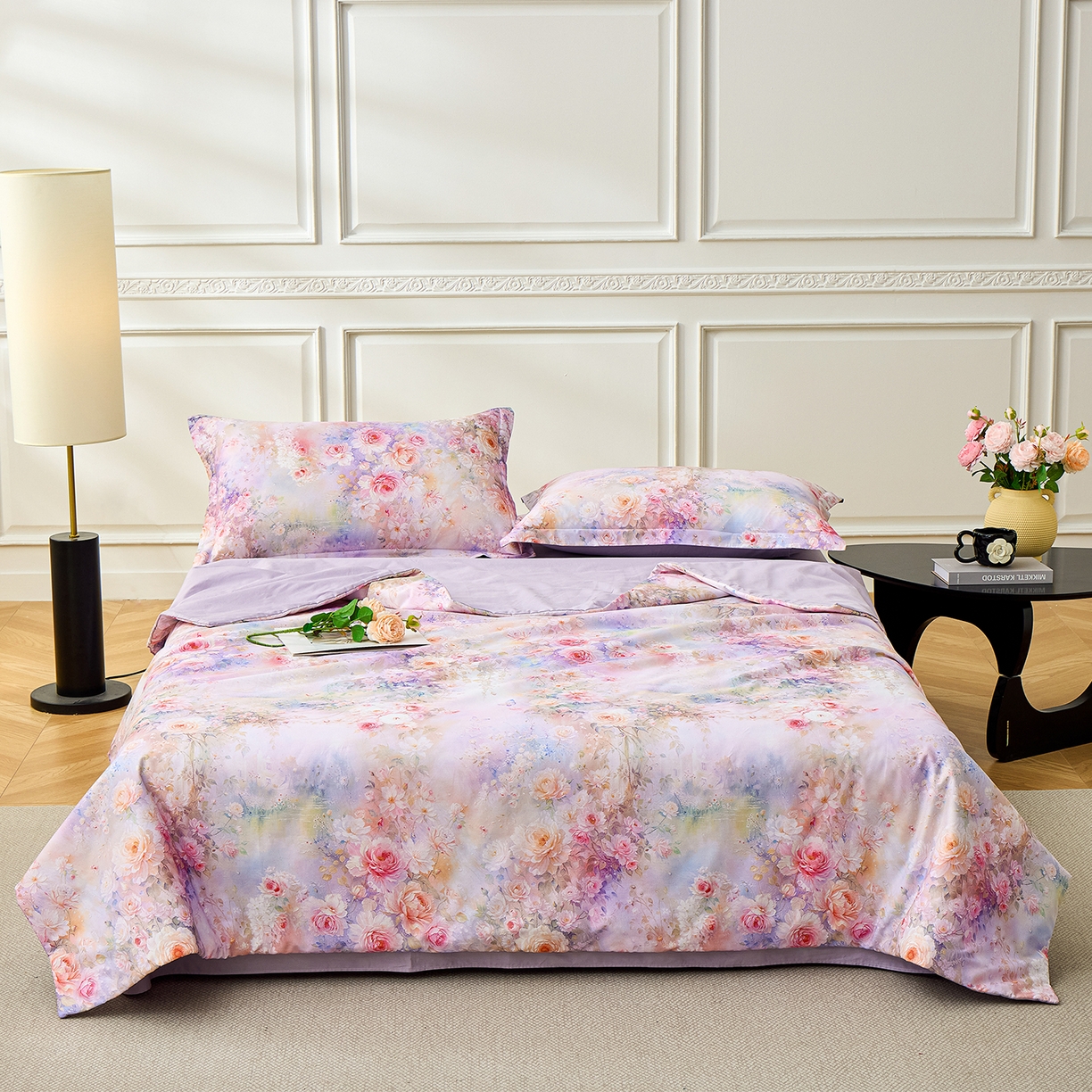 91家纺网 家纺一手货源 找家纺 （总）元元家居（元元被业） 2026新款全棉纯棉13372印花两用夏被夏凉被空调被四件套