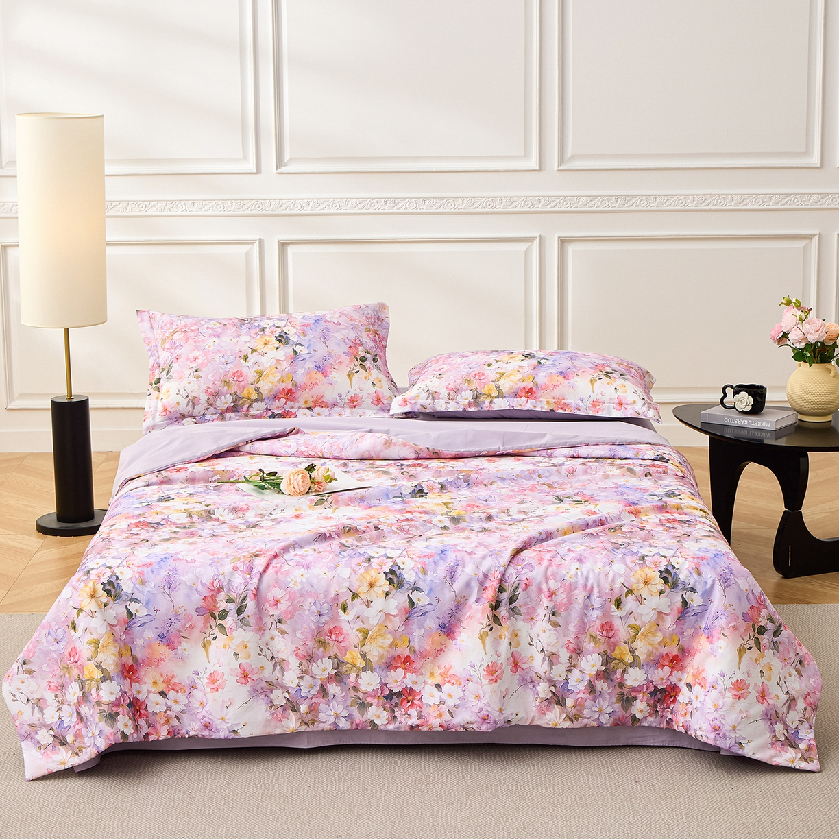 91家纺网 家纺一手货源 找家纺 （总）元元家居（元元被业） 2026新款全棉纯棉13372印花两用夏被夏凉被空调被四件套