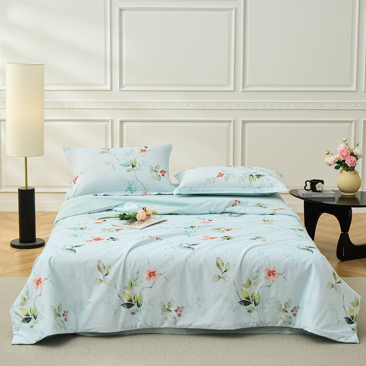 91家纺网 家纺一手货源 找家纺 （总）元元家居（元元被业） 2026新款全棉纯棉13372印花两用夏被夏凉被空调被四件套