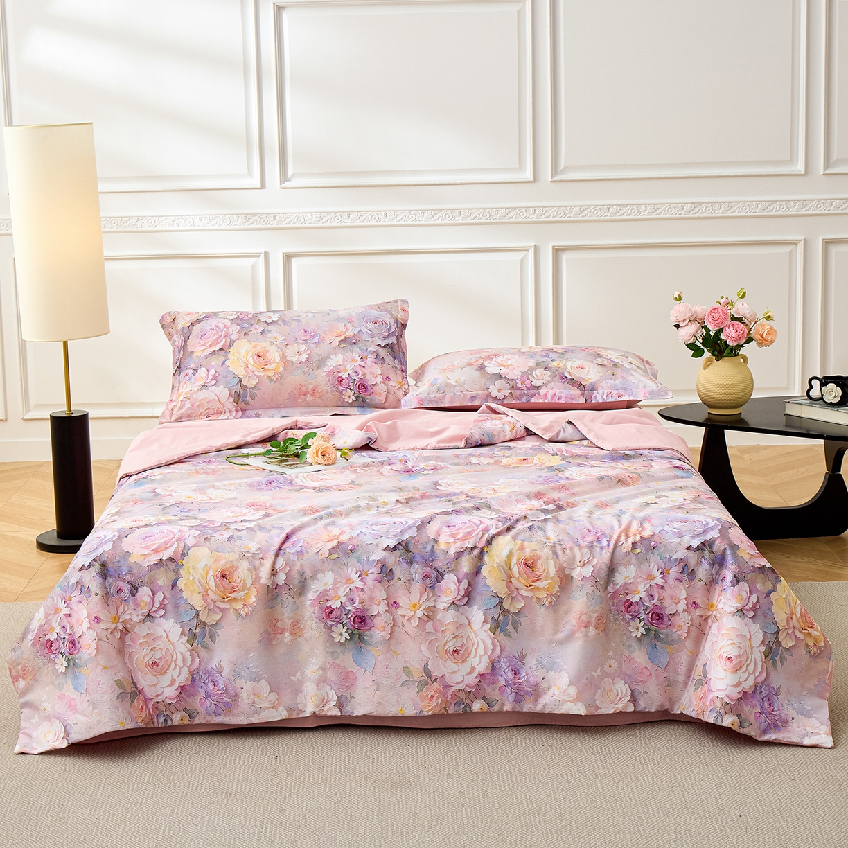 91家纺网 家纺一手货源 找家纺 （总）元元家居（元元被业） 2026新款全棉纯棉13372印花两用夏被夏凉被空调被四件套