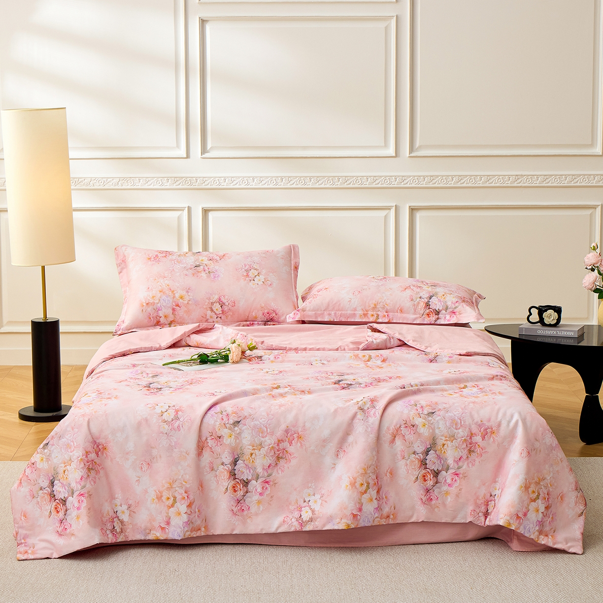 元元家居（元元被业） 2026新款全棉纯棉13372印花两用夏被夏凉被空调被四件套 芳菲