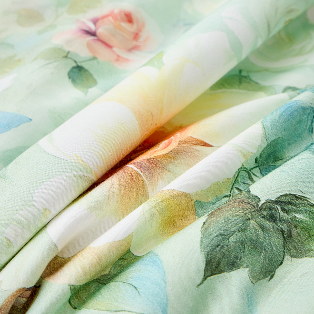 91家纺网 家纺一手货源 找家纺 元元家居（元元被业） 2026新款全棉纯棉13372印花两用夏被夏凉被空调被四件套 秀丽