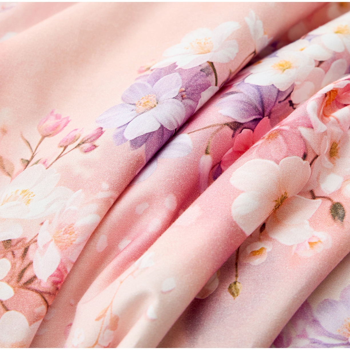 91家纺网 家纺一手货源 找家纺 元元家居（元元被业） 2026新款全棉纯棉13372印花两用夏被夏凉被空调被四件套 月棠