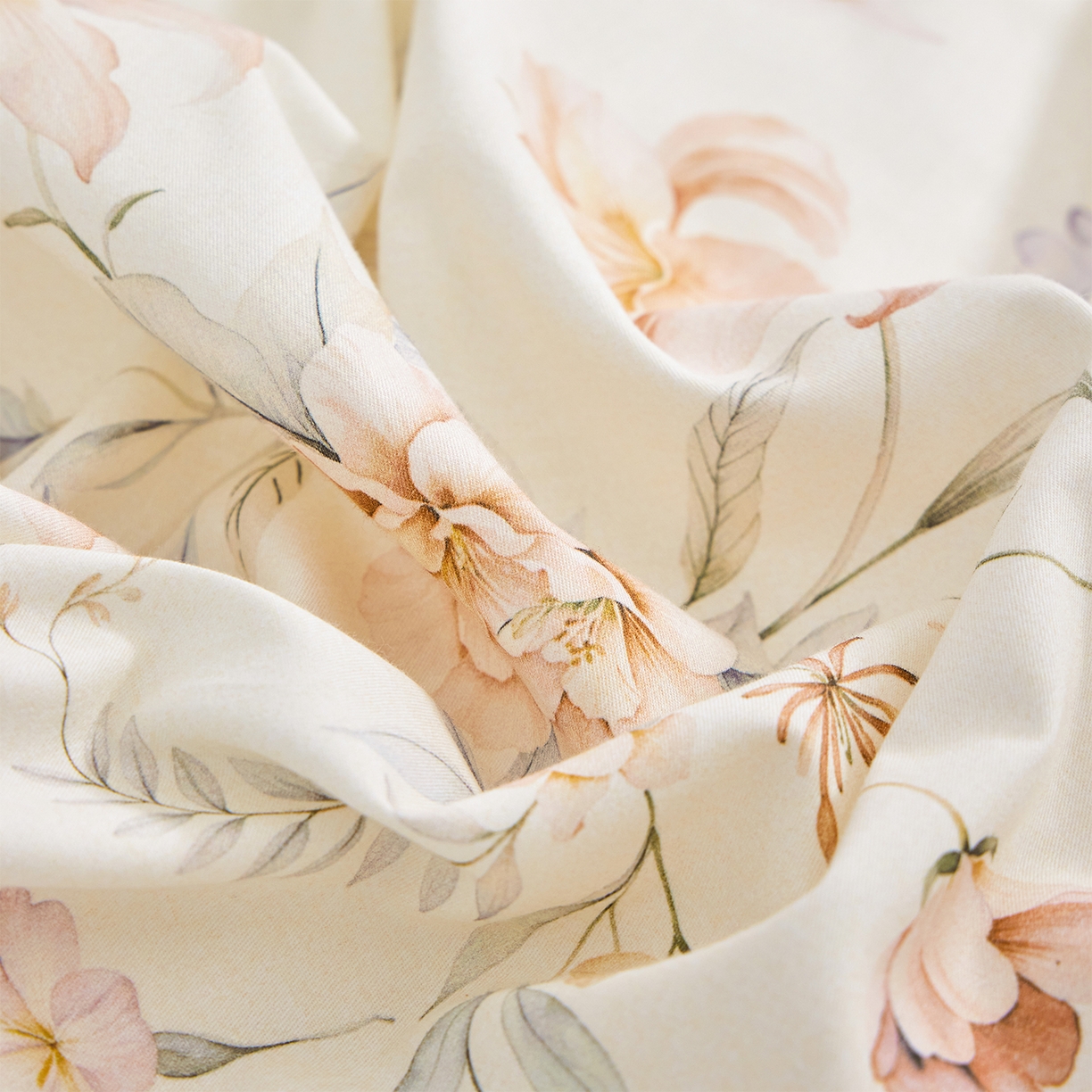 91家纺网 家纺一手货源 找家纺 元元家居（元元被业） 2026新款全棉13372套件及单品【印花款】-单被套 春晓米