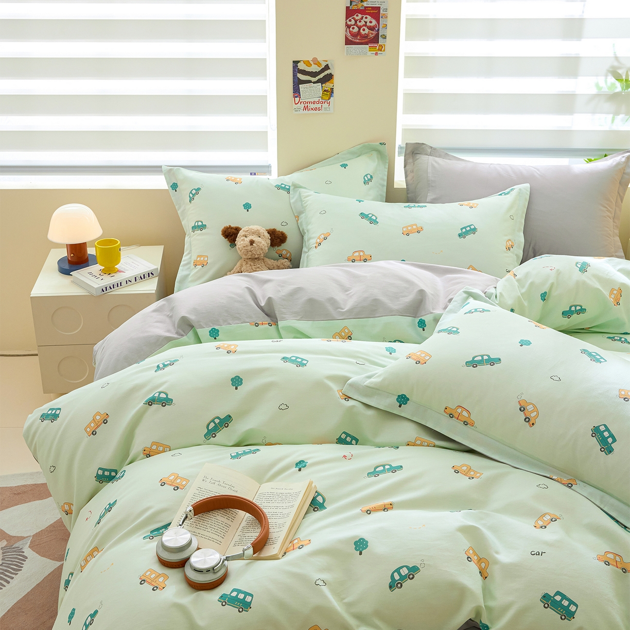 91家纺网 家纺一手货源 找家纺 元元家居（元元被业） 2026新款全棉13372套件及单品【印花款】-单被套 嘟嘟城