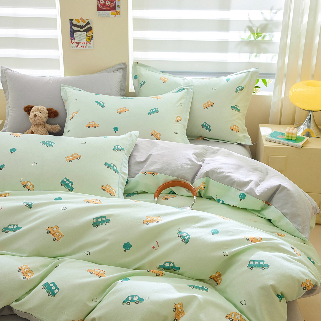 91家纺网 家纺一手货源 找家纺 元元家居（元元被业） 2026新款全棉13372套件及单品【印花款】-单被套 嘟嘟城