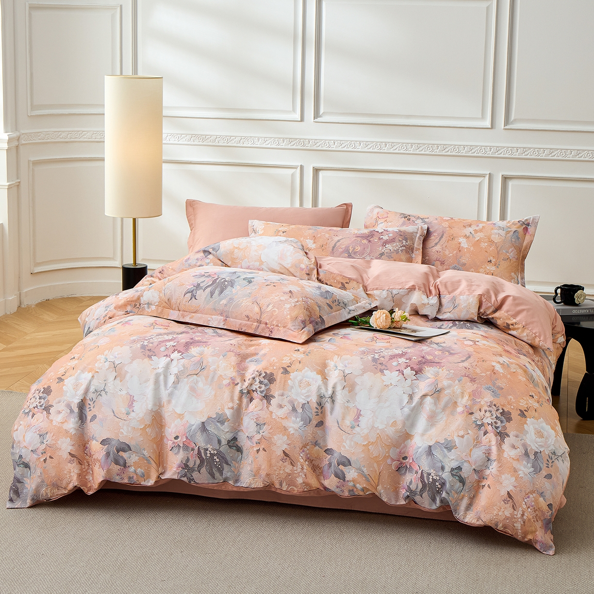 91家纺网 家纺一手货源 找家纺 元元家居（元元被业） 2026新款全棉13372套件及单品【印花款】-单被套 惊艳