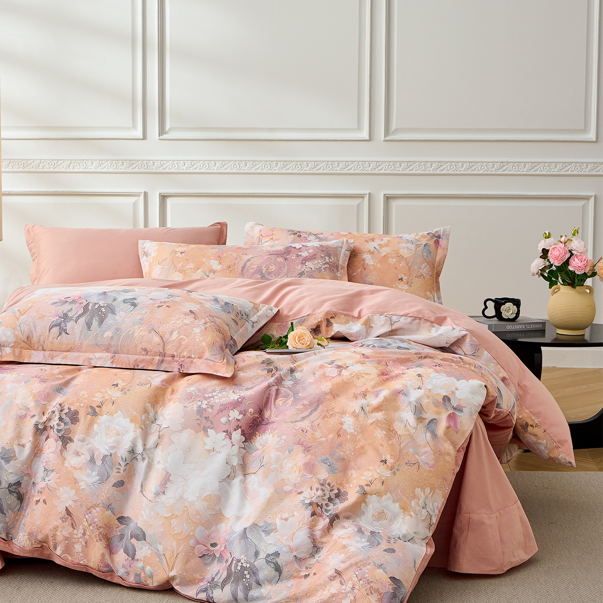 91家纺网 家纺一手货源 找家纺 元元家居（元元被业） 2026新款全棉13372套件及单品【印花款】-单被套 惊艳