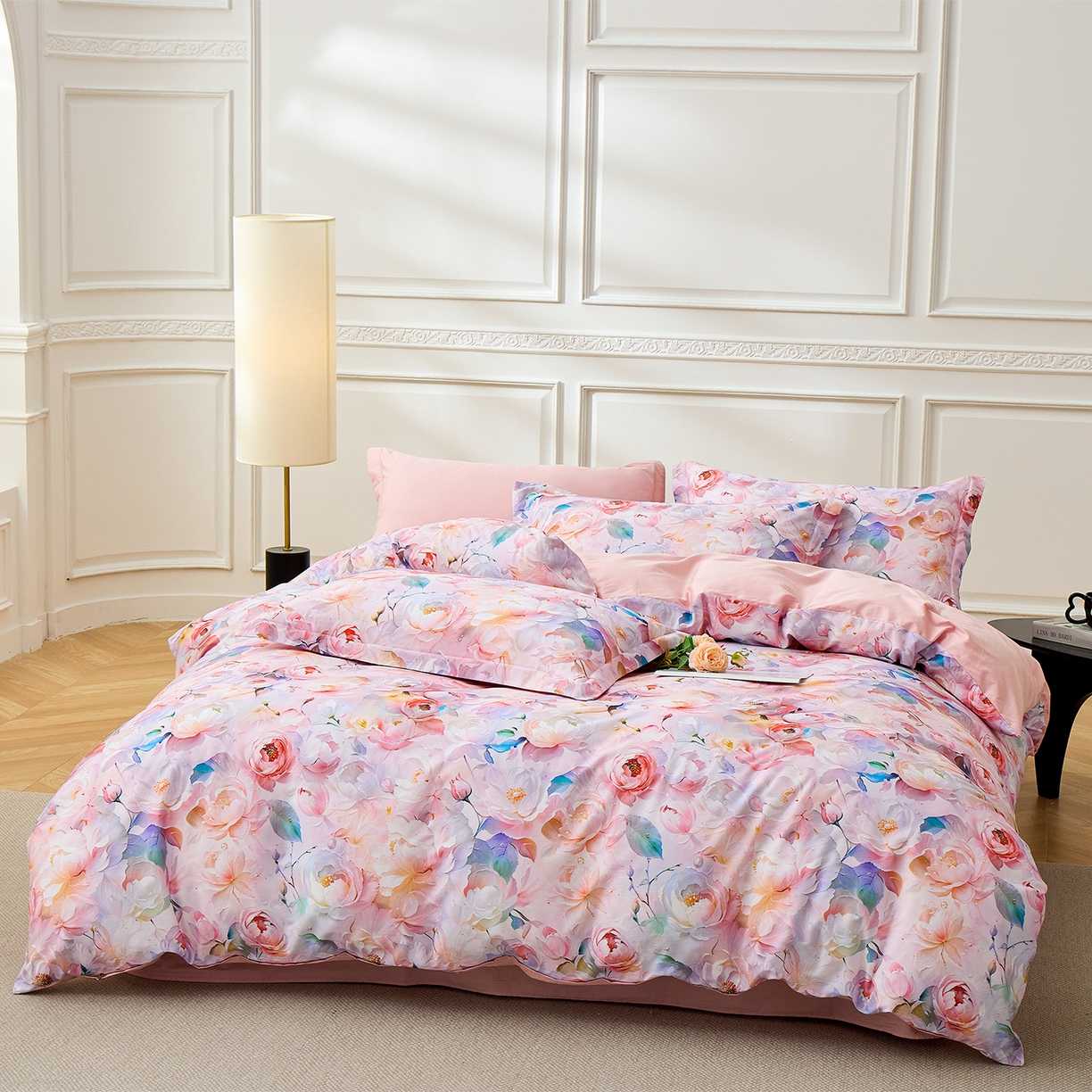 91家纺网 家纺一手货源 找家纺 元元家居（元元被业） 2026新款全棉13372套件及单品【印花款】-单被套 凝珠