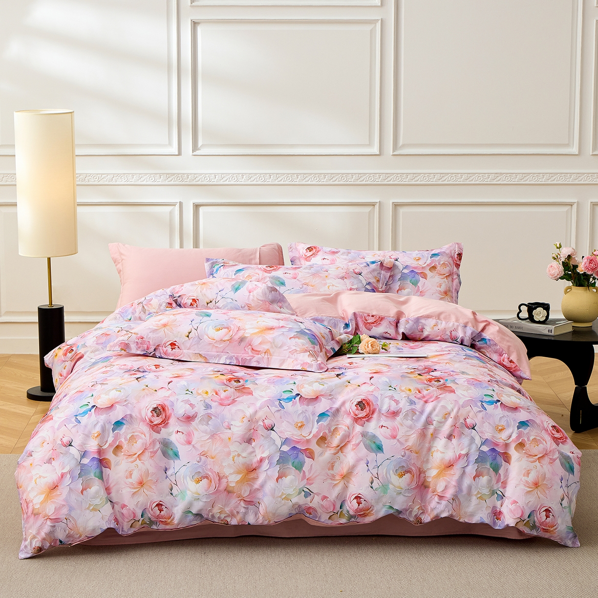 91家纺网 家纺一手货源 找家纺 元元家居（元元被业） 2026新款全棉13372套件及单品【印花款】-单被套 凝珠