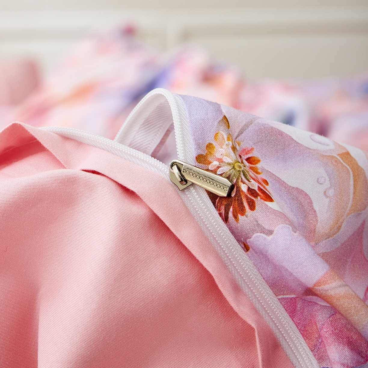 91家纺网 家纺一手货源 找家纺 元元家居（元元被业） 2026新款全棉13372套件及单品【印花款】-单被套 凝珠