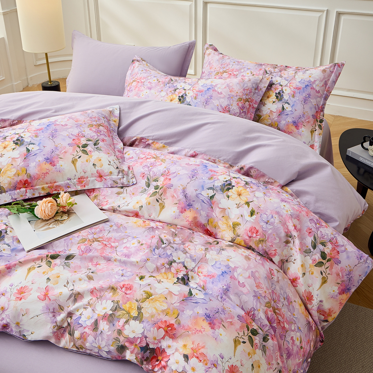 91家纺网 家纺一手货源 找家纺 元元家居（元元被业） 2026新款全棉13372套件及单品【印花款】-单被套 闪亮