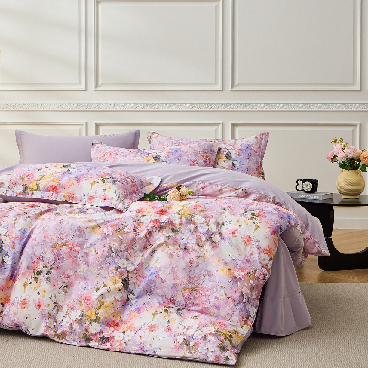 91家纺网 家纺一手货源 找家纺 元元家居（元元被业） 2026新款全棉13372套件及单品【印花款】-单被套 闪亮