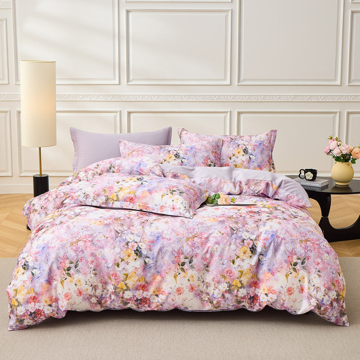 91家纺网 家纺一手货源 找家纺 元元家居（元元被业） 2026新款全棉13372套件及单品【印花款】-单被套 闪亮