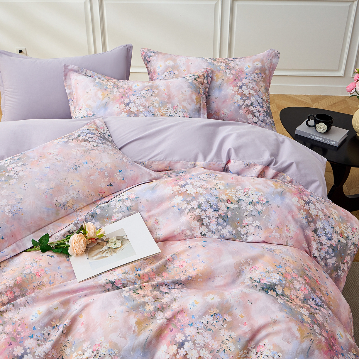 91家纺网 家纺一手货源 找家纺 元元家居（元元被业） 2026新款全棉13372套件及单品【印花款】-单被套 时光