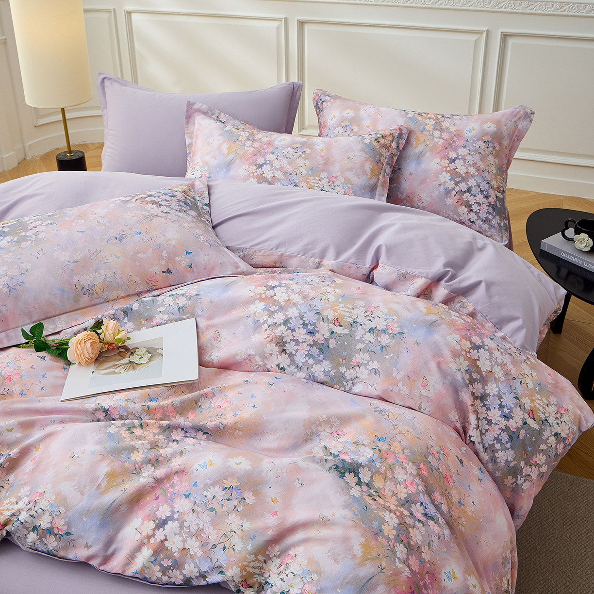 91家纺网 家纺一手货源 找家纺 元元家居（元元被业） 2026新款全棉13372套件及单品【印花款】-单被套 时光