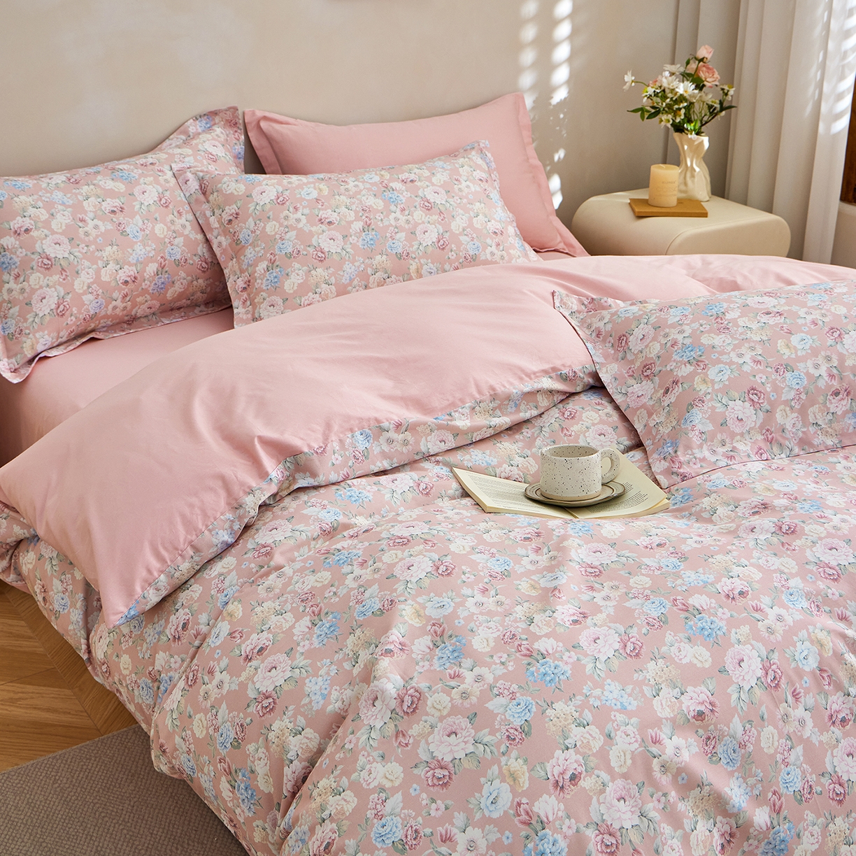 91家纺网 家纺一手货源 找家纺 元元家居（元元被业） 2026新款全棉13372套件及单品【印花款】-单被套 朔奇