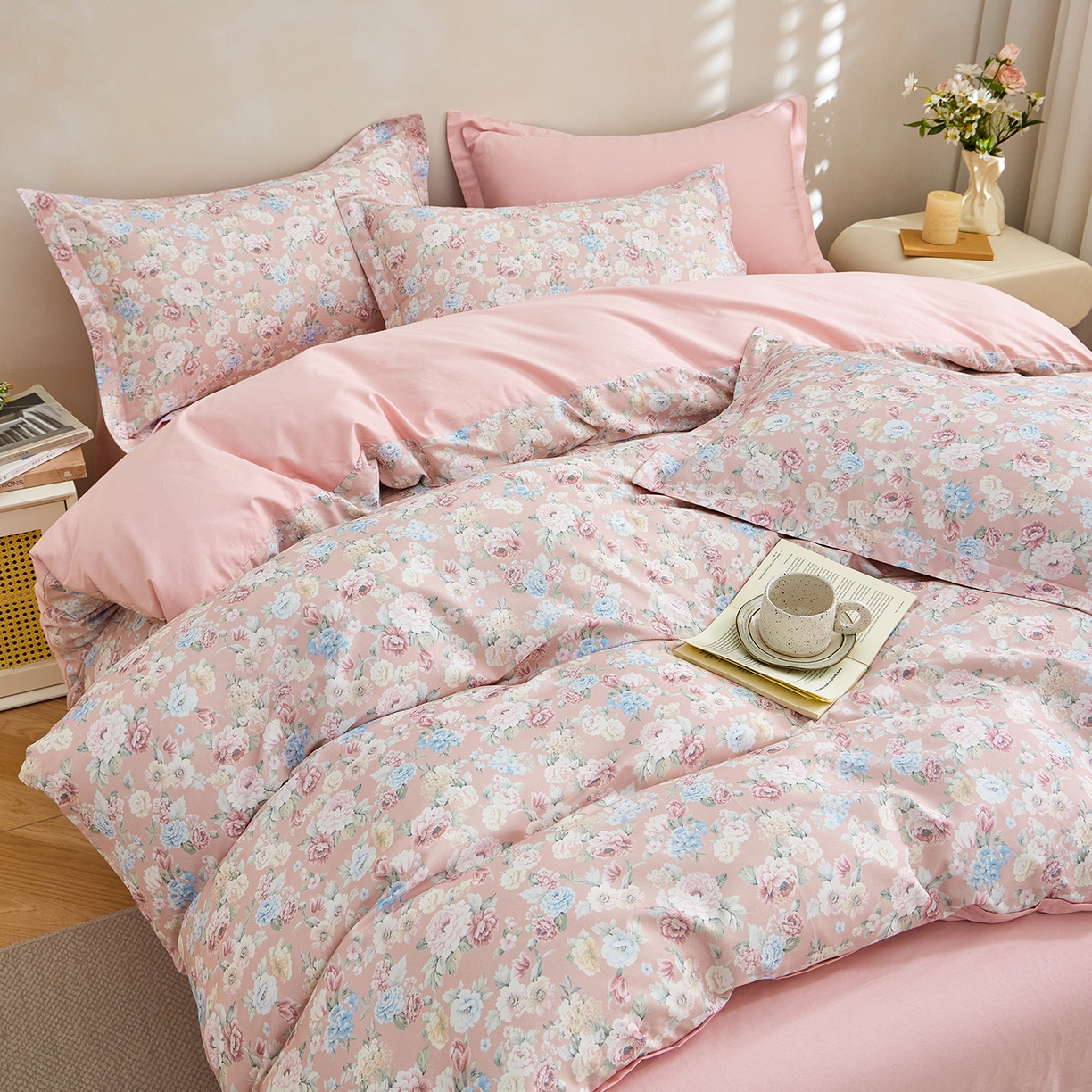 91家纺网 家纺一手货源 找家纺 元元家居（元元被业） 2026新款全棉13372套件及单品【印花款】-单被套 朔奇