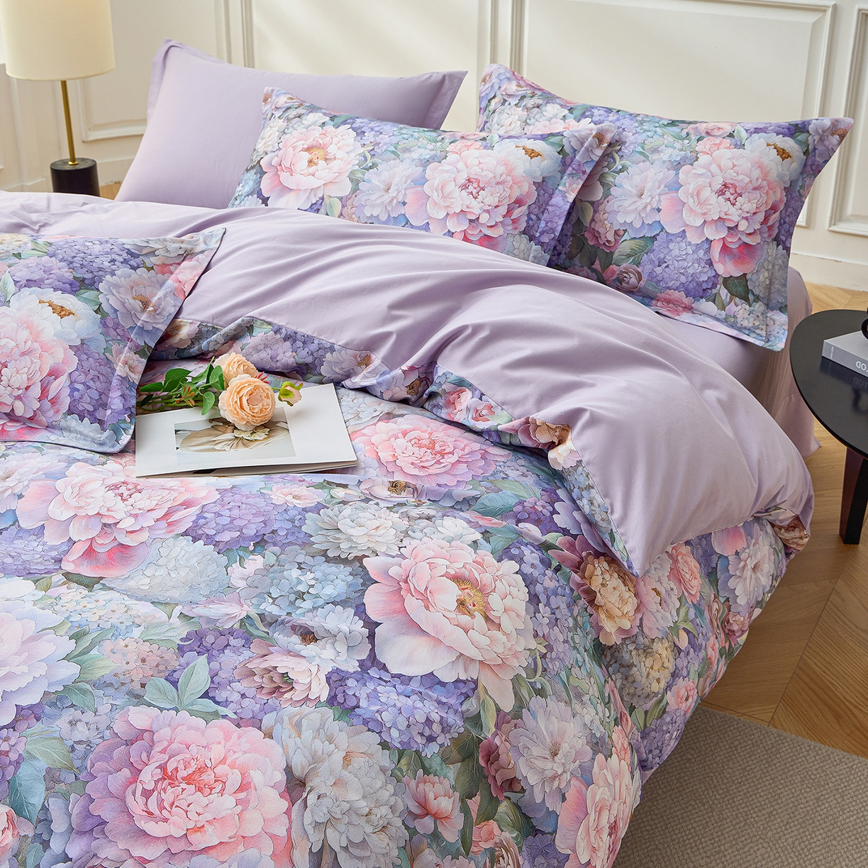 91家纺网 家纺一手货源 找家纺 元元家居（元元被业） 2026新款全棉13372套件及单品【印花款】-单被套 思思