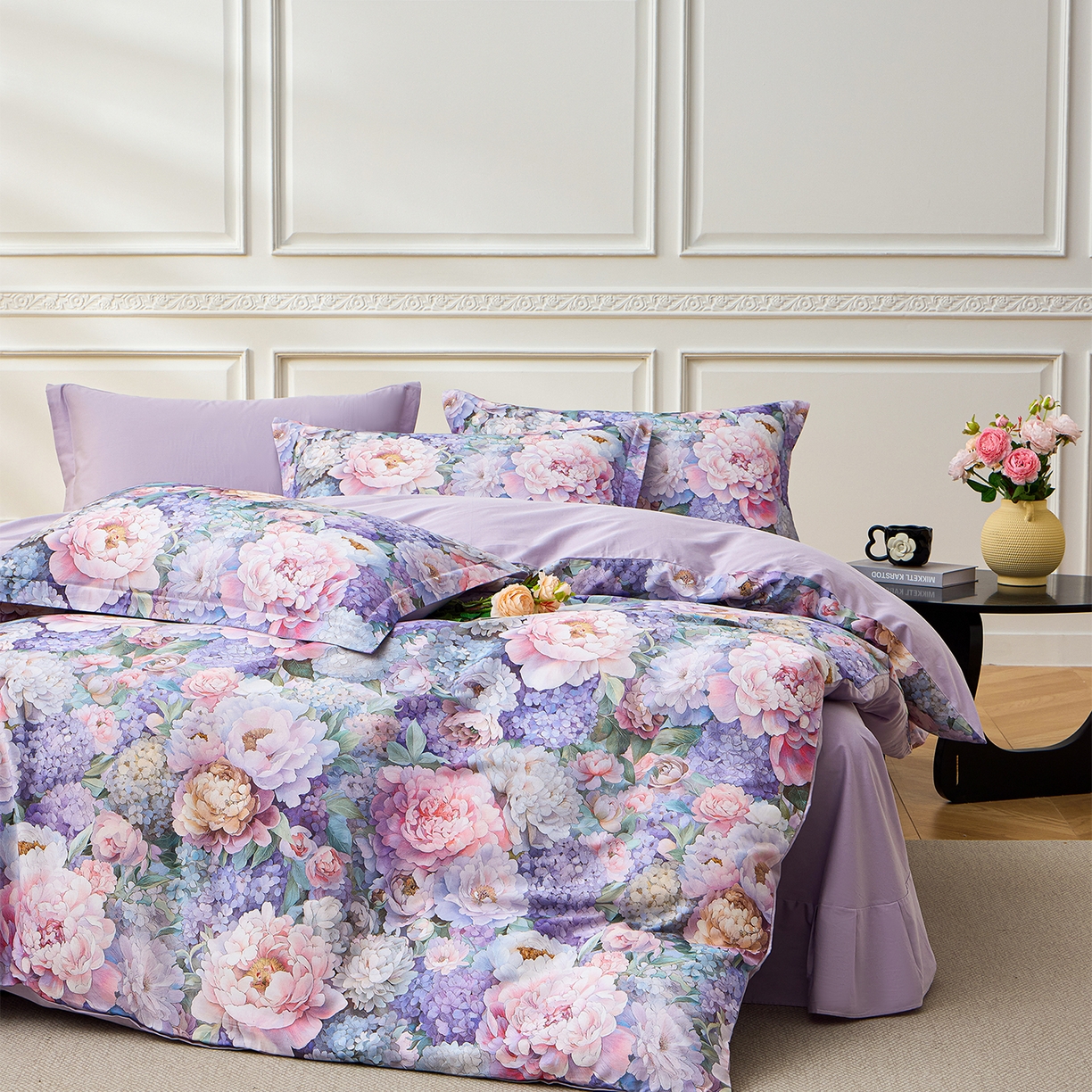 91家纺网 家纺一手货源 找家纺 元元家居（元元被业） 2026新款全棉13372套件及单品【印花款】-单被套 思思