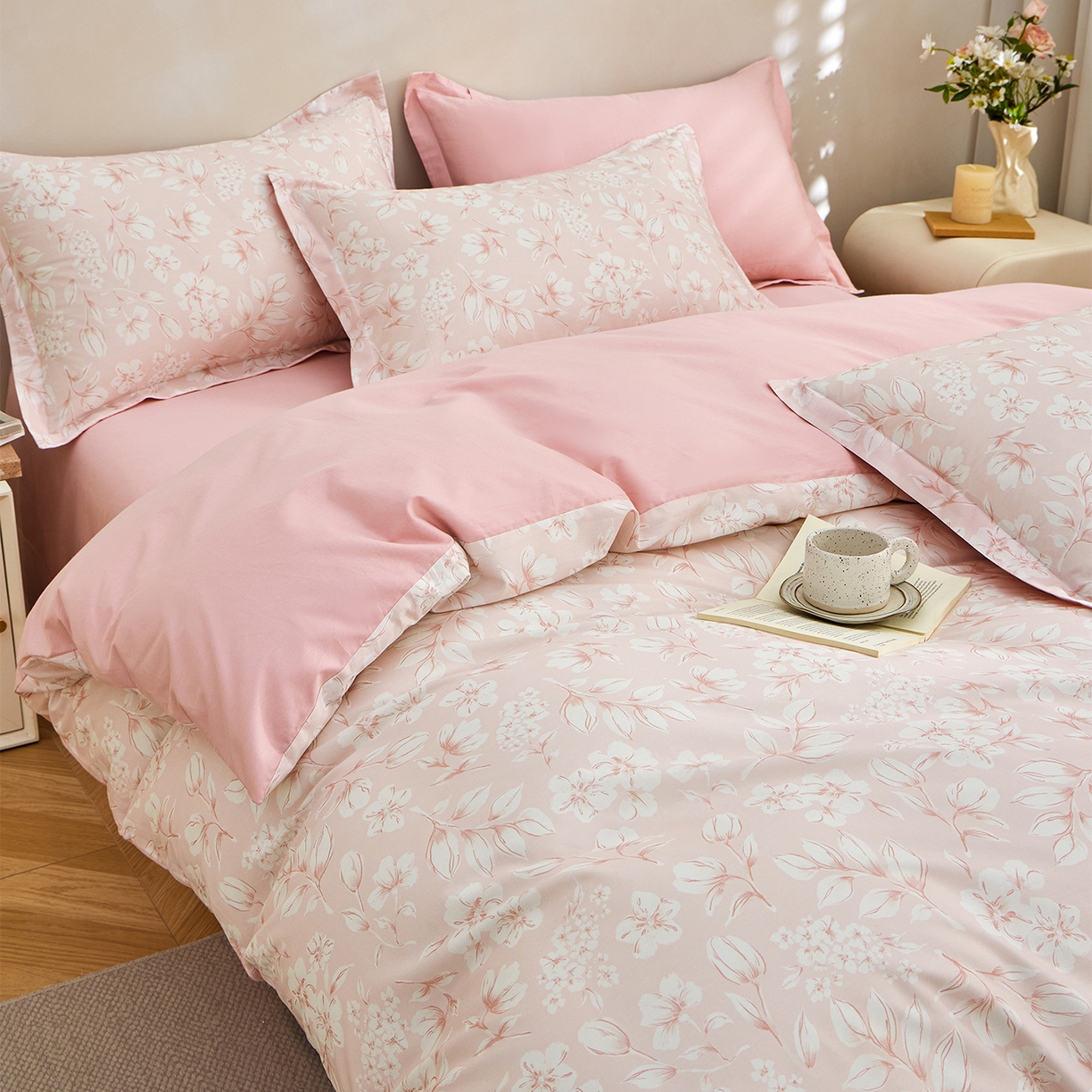 91家纺网 家纺一手货源 找家纺 元元家居（元元被业） 2026新款全棉13372套件及单品【印花款】-单被套 婉约