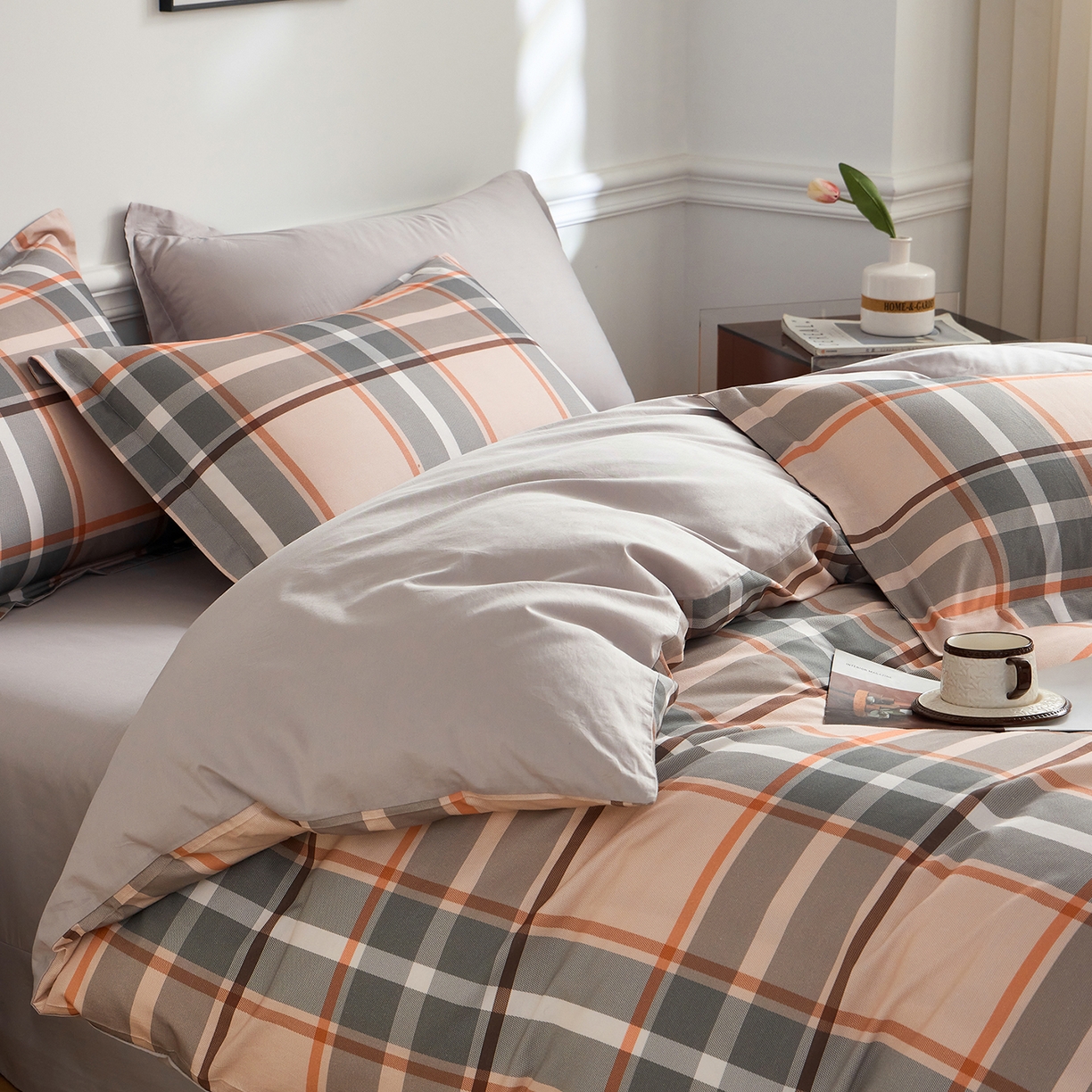 91家纺网 家纺一手货源 找家纺 元元家居（元元被业） 2026新款全棉13372套件及单品【印花款】-单被套 自在