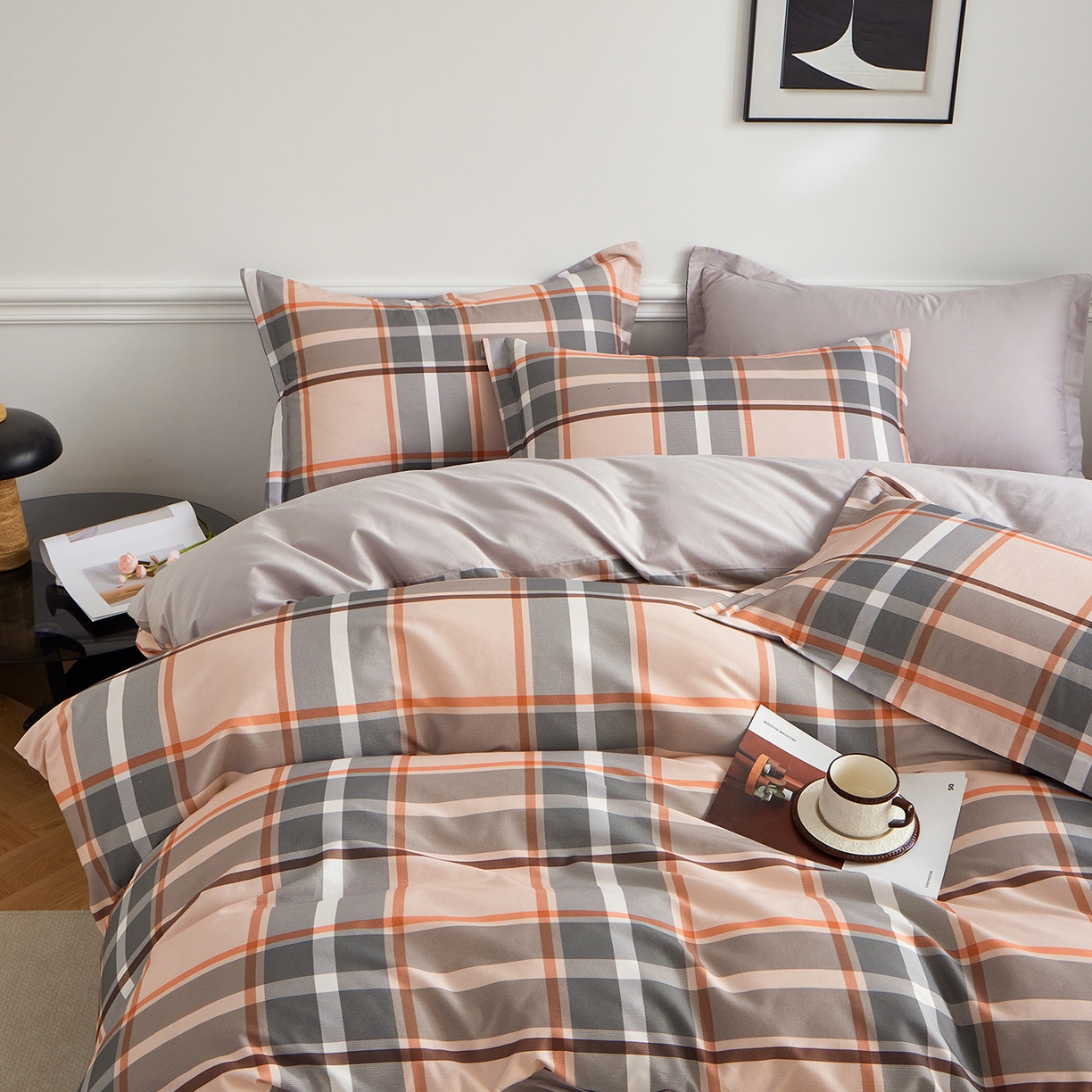 91家纺网 家纺一手货源 找家纺 元元家居（元元被业） 2026新款全棉13372套件及单品【印花款】-单被套 自在