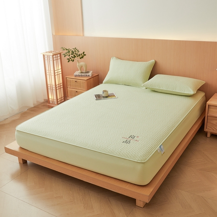 91家纺网 家纺一手货源 找家纺 邵依家纺 2026新款良品夹棉防水床笠纯棉床笠夹棉床笠 良品-橄榄绿