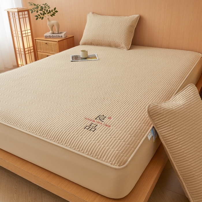 91家纺网 家纺一手货源 找家纺 邵依家纺 2026新款良品夹棉防水床笠纯棉床笠夹棉床笠 良品-暖栗卡