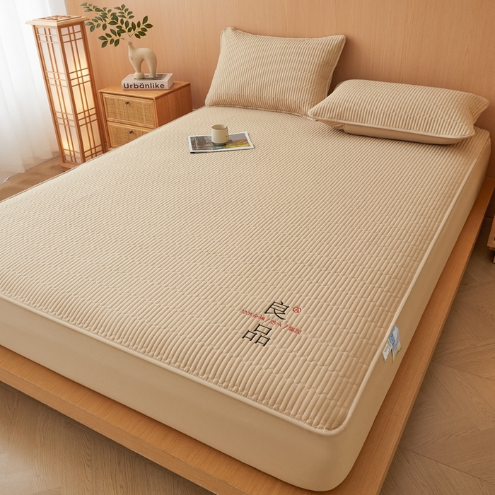 91家纺网 家纺一手货源 找家纺 邵依家纺 2026新款良品夹棉防水床笠纯棉床笠夹棉床笠 良品-暖栗卡