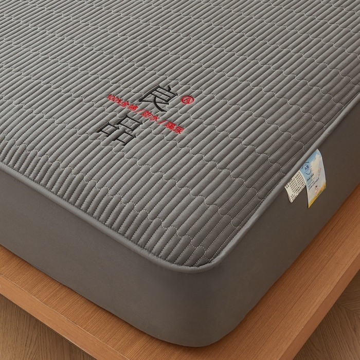 91家纺网 家纺一手货源 找家纺 邵依家纺 2026新款良品夹棉防水床笠纯棉床笠夹棉床笠 良品-石墨灰