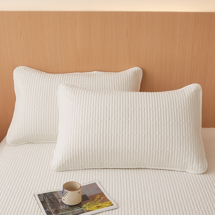 91家纺网 家纺一手货源 找家纺 邵依家纺 2026新款良品夹棉防水床笠纯棉床笠夹棉床笠 良品-珍珠白