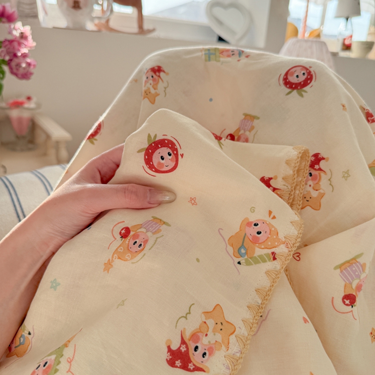 91家纺网 家纺一手货源 找家纺 （总）暖阳 2026新款全棉纯棉双层纱夏季毯盖毯毯子