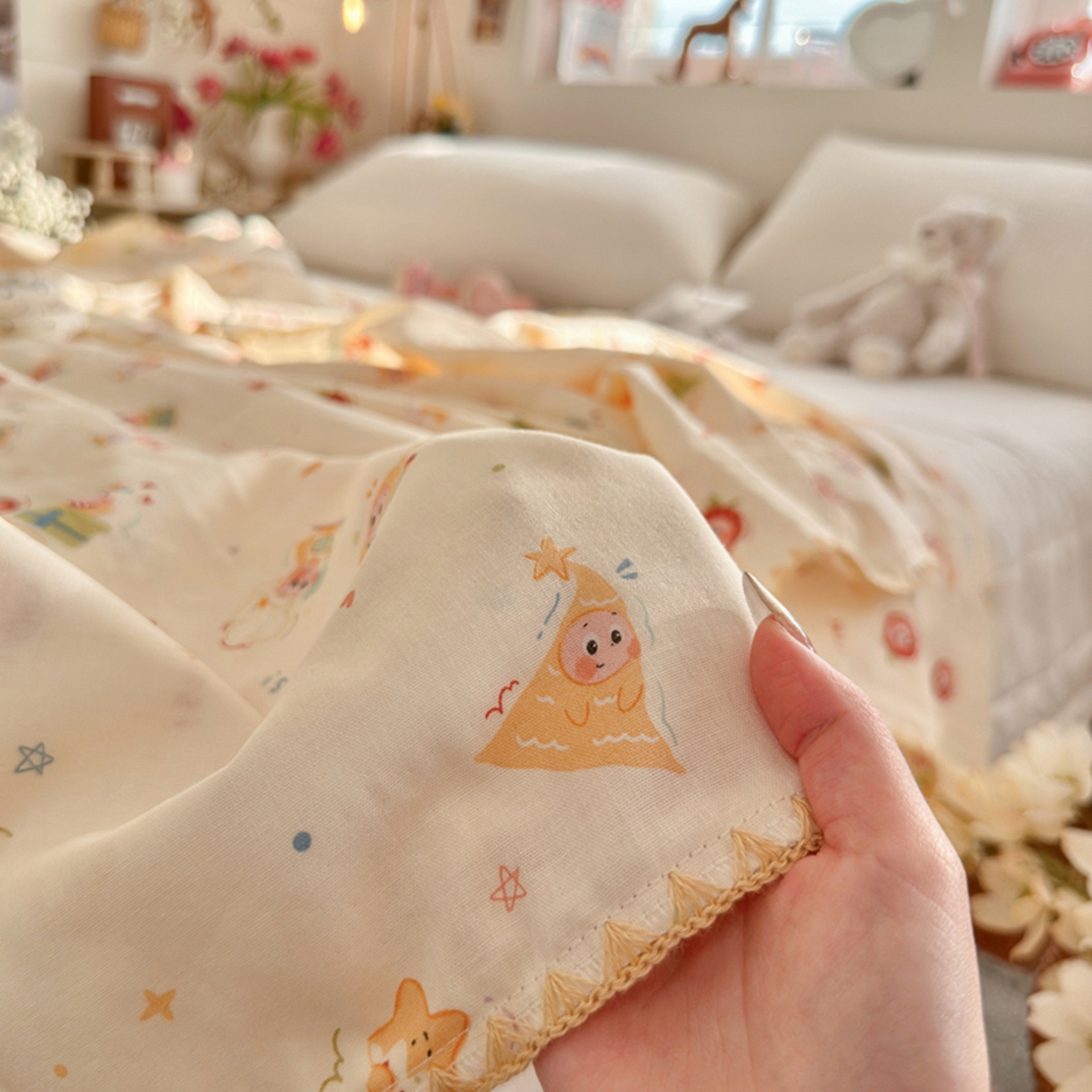 91家纺网 家纺一手货源 找家纺 （总）暖阳 2026新款全棉纯棉双层纱夏季毯盖毯毯子